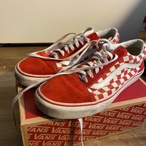 Red checkered vans